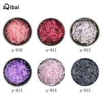 Qibai Raphia Recyclé Plat Ondulé Déchiqueté Papier Filet En Relief Boîte Cadeau Décoration Remplissage Couleur Déchiqueté Papier Filet