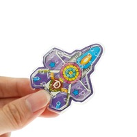 Jouets de labyrinthe à billes en plastique en gros, mini avions de combat, jeu de flipper, jouets de labyrinthe classiques multicouches pour enfants