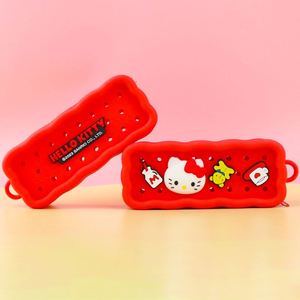Custom Logo Silicone Toiletry Portable Large Capacity Pencil <b>Case</b> <b>Makeup</b> Cosmetics Bag Zipper for School Travel - Product Image 6