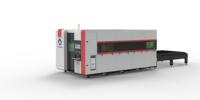 Machine de découpe laser à fibre entièrement fermée DP Laser 3015, refroidie par eau, haute productivité, table d'échange automatique, pour carbone et acier inoxydable