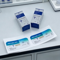 Autocollants et étiquettes holographiques de luxe et boîtes en papier pour petits flacons de 3 ml, 5 ml, 10 ml