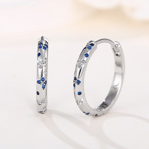 Orecchini a Perno con Zirconi Floreali per Donne, Eleganti Gioielli a Forma di Fiore per Uso Quotidiano, Idea Regalo - Product Image 2