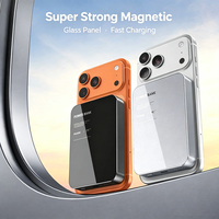 Nouvelle Arrivée : Batterie Externe Magnétique Sans Fil avec Panneau en Verre 10000mAh, Super Mince, Batteries Portables 5000mAh