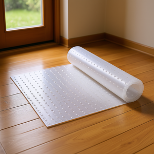 แผ่นป้องกันพรม PVC ขนาด 6 ฟุต x 24 นิ้ว ป้องกันรอยขีดข่วน แผ่นรองสัตว์เลี้ยง ป้องกันลื่นบริเวณทางเข้าประตู รูปทรงสี่เหลี่ยมผืนผ้า ใช้ได้ทุกฤดู - Product Image 2