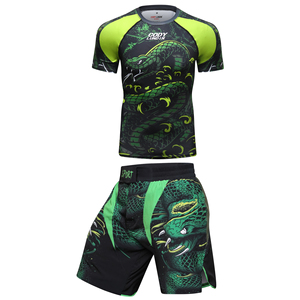 Conjunto Deportivo CODY LUNDIN para Gimnasio, <span class=keywords><strong>Muay</strong></span> <span class=keywords><strong>Thai</strong></span>, Jiu Jitsu, Rashguard MMA, Camiseta + Pantalones para Hombre, Boxeo, Grappling Brasileño - Product Image 2