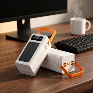 Banco de Energía <span class=keywords><strong>Solar</strong></span> de Alta Capacidad de 30000 mAh, 4 Puertos de Salida USB, Pantalla Digital, Cargador Portátil, Batería <span class=keywords><strong>Externa</strong></span> para Camping - Product Image 4