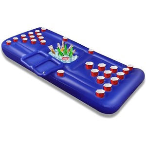 Table de jeu gonflable en PVC pour bière, flotteurs 180x78cm, marque MAKE WAVES, pour piscine, lac, rivière, plage - Product Image 2