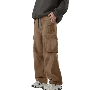 Manufacturer Men's Casual Joggers Gym Sweatpants Multi-Pockets Cargo Pants Outdoor Trousers 6 Pocket Cargo Pants For Men