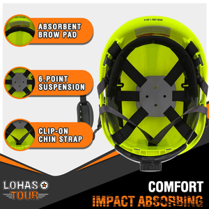 Casque de sécurité industriel avec visière rabattable et ventilation, avec sangle de mentonnière, équipement de protection individuelle professionnel pour la construction - Product Image 4