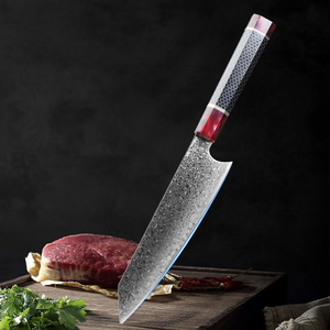 Cuchillo de carnicero de acero de Damasco de 8 pulgadas japonés clásico rebanador de cocina para verduras y frutas cuchillo de utilidad DIY OEM personalizable - Product Image 2