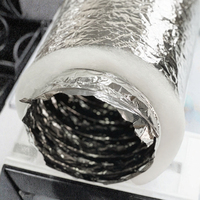 Conduit flexible isolé en polyester avec feuille d'aluminium pour systèmes CVC R0.6/R1.0 Pièce de système CVC