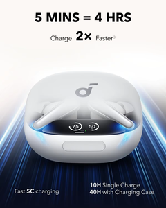 Écouteurs TWS Soundcore Liberty 4 Pro avec ANC Adaptatif, Audio Haute Résolution, Double Driver 5.3, LDAC et Étui de Charge à Affichage Intelligent - Product Image 3