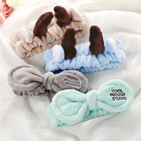 Nouveau Bandeau de Lavage du Visage en Forme de Bois de Cerf Mignon pour Femme, Bandeau de Maquillage en Peluche Faite à la Main, Haute Élasticité, Style Doux, Cadeau