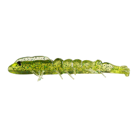 Newbility Haute Qualité 3.5g 90mm ShrimpTail 2 Couleurs 5pcs Par Sac Appât Souple Leurre De Pêche Doux