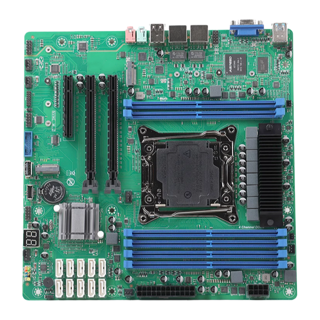 Professional X99 C612 NAS Motherboard 10 SATA 3.0 Ports 2.5G LAN Support Xeon E5 V3 V4 CPU 4 DDR4 Slots MATX Storage Mainboard