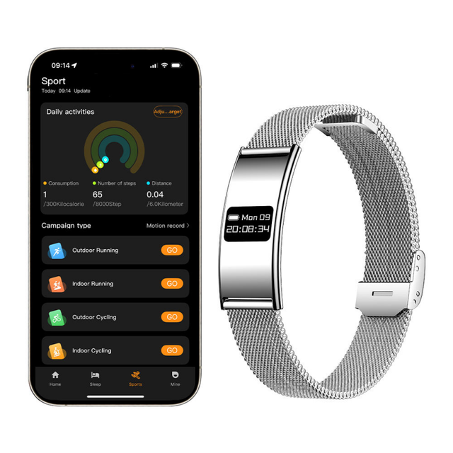 Ultra-Thin Smart Bracelet Display Fitness Tracker Band Sleep Monitor Waterproof Sports Health Smart Wristband Men Women
