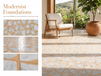 Dalles de terrazzo épaisses résistantes à l'usure, pierre artificielle, couleurs personnalisées, carreaux de sol modernes pour villas et hôtels