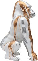 Statue en métal personnalisée Xintuo Gorilla, finition dorée, thème animal, moulage artistique, décoration durable pour la maison, prix usine, modèle Z-7