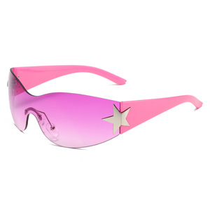 Viviblook Z410AS02 Lunettes de soleil pour femmes Nouvelle tendance mode décontractée Lunettes de soleil sans monture pour femmes - Product Image 3