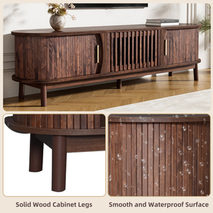 Mueble <span class=keywords><strong>para</strong></span> <span class=keywords><strong>TV</strong></span> <span class=keywords><strong>de</strong></span> Estilo Mid-Century <span class=keywords><strong>para</strong></span> Televisores <span class=keywords><strong>de</strong></span> 75 Pulgadas, Centro <span class=keywords><strong>de</strong></span> <span class=keywords><strong>Entretenimiento</strong></span> <span class=keywords><strong>de</strong></span> Madera con Gabinete <span class=keywords><strong>de</strong></span> Almacenamiento Ajustable - Product Image 6