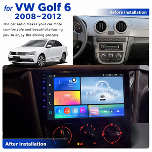 หน้าจอแอนดรอยด์ 8 คอร์ พร้อมระบบนำทาง GPS, Carplay, ระบบช่วยถอยหลัง, 4G, DSP, วิทยุ FM RDS สำหรับรถยนต์ VW Golf 6 <span class=keywords><strong>G6</strong></span> /Voyage /Saveiro ปี 2008-2012 - Product Image 3