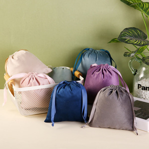 Customized Logo Velvet Bags Drawstring Jewelry Packaging <b>Pouch</b> Gift Jewelry Storage Bag - Product Image 5
