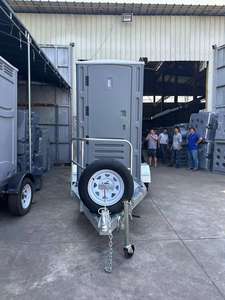 Toilettes temporaires remorque meilleures toilettes chimiques pour le camping toilettes mobiles sur roues voiture à côté de <span class=keywords><strong>wc</strong></span> mobile - Product Image 3