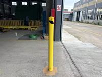 Fabricants de bornes de sécurité, borne de sécurité en acier souterraine, fixation au sol avec béton pour parking/rue/entrepôt