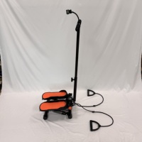 Steppeur hydraulique domestique avec poignée et bandes de résistance, mini-appareil de step d'intérieur avec compteur LCD pour un entraînement complet du corps
