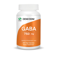 OEM/ODM | GABA Capsules 750mg, Supplément d'acide gamma-aminobutyrique pour le sommeil profond, GABA Capsules