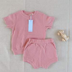 Ensemble de vêtements pour bébé, 2 pièces/ensembles, vêtements d'été, chemise à manches courtes + short, coton côtelé, vêtements pour enfants, ensemble de vêtements pour bébé - Product Image 4