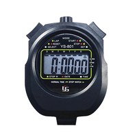 Stopwatch Elektronik Digital Genggam LCD Counter Cincin ABS Unisex dengan CR2032 untuk Pemantauan dan Pelacakan Waktu