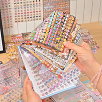 Arc-en-ciel feuille baiser coupe Kawaii holographique autocollant livre avec reliure de colle pour Scrapbooking Journal décoration bricolage projets d'artisanat