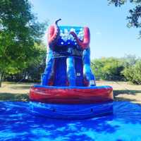 Toboggan gonflable Kraken en PVC de haute qualité gonflable bleu rouge toboggan gonflable