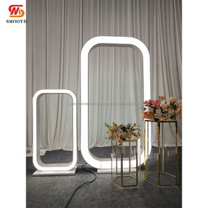 Nouvelle conception élégante de toile de fond rectangulaire blanche à LED pour la décoration de mariage - Product Image 5