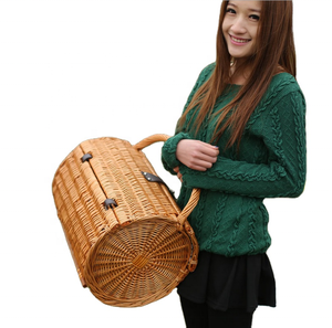 Cesto regalo in vimini appeso vassoio di vimini rotondo Rattan decorazioni vimini cesto pane - Product Image 3