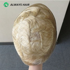 Alwayshair Full para <span class=keywords><strong>hombre</strong></span> de encaje suizo peluca <span class=keywords><strong>Invisible</strong></span> Natural Indian Hair Unit Toupee #613 - Product Image 4