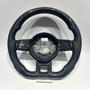 Volante de Fibra de Carbono Real para VW Volkswagen <span class=keywords><strong>Beetle</strong></span> 2010 <span class=keywords><strong>2013</strong></span> 2015 2019 2018 2012 con Cuero Perforado, Envío Directo - Product Image 1