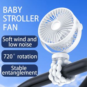 Logo Customization Cooling Summer Personal Strap <b>Table</b> Pocket <b>Mini</b> Rotatable Rechargeable Baby Stroller Handheld Fan - Product Image 1