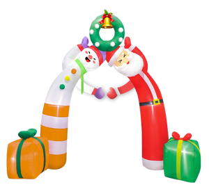 Arco de Navidad más vendido, decoración inflable, muñeco de nieve y pingüinos, arco de jardín iluminado, decoración de Navidad - Product Image 2
