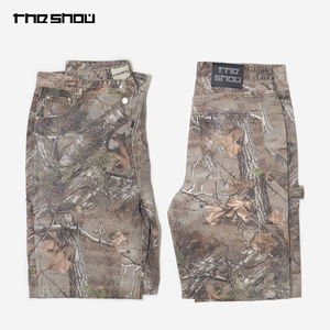 Custom Realtree <strong>Camo</strong> Double Knee <strong>Shorts</strong> Heavyweight Canvas Carpenter Streetwear Baggy Cargo <strong>Shorts</strong> Wholesale Bulk - Product Image 1