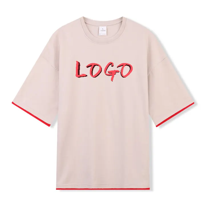 2022 Summer new design custom branded logo printing streetwear blank white t-shirt graphic t shirts oversize Men's T-Shirts