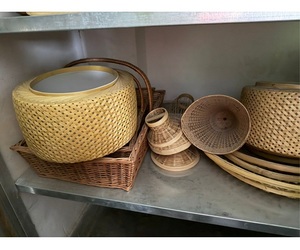 Ensemble de paniers artisanaux en bambou naturel, contenants de rangement durables pour une décoration rustique et une organisation quotidienne - Product Image 1