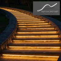 Bande lumineuse LED néon flexible en silicone étanche IP66, 16*16mm, découpable, flexible, pliable, pour extérieur, escalier, marche