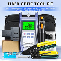 Kit d'outils professionnels 10-en-1 pour fibre optique avec puissancemètre, localisateur de défauts 10mW, cisaille FC-6S et mallette de transport