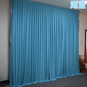 2-voudig vouwbaar melksijden elastisch gordijnstof kreukvrij ivoor podium achtergrondgordijn voor bruiloft evenement decoratie - Product Image 2
