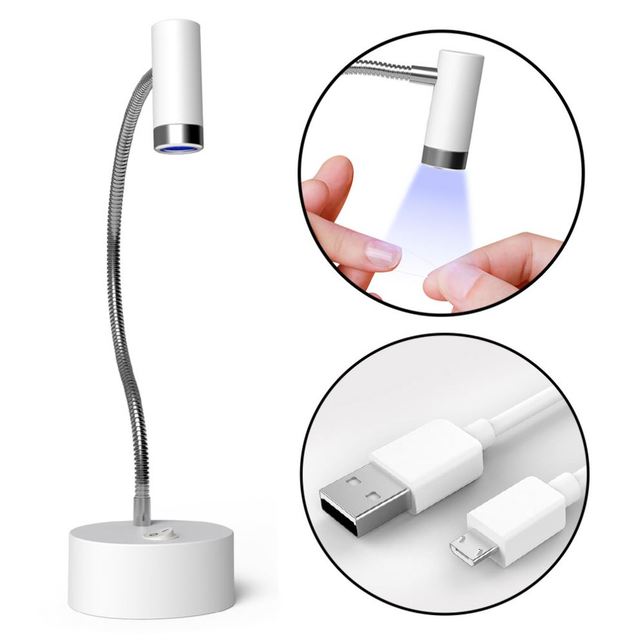 USB Rechargeable Quick-Dry 3W LED Nail Lamp Smart Sensor Mini Home Curing Lamp with Portable Features Plastic Curing Lamp