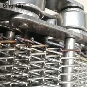 SS 304 316 Stainless Steel Chain Metal Wire Mesh Conveyor Belt For Oven