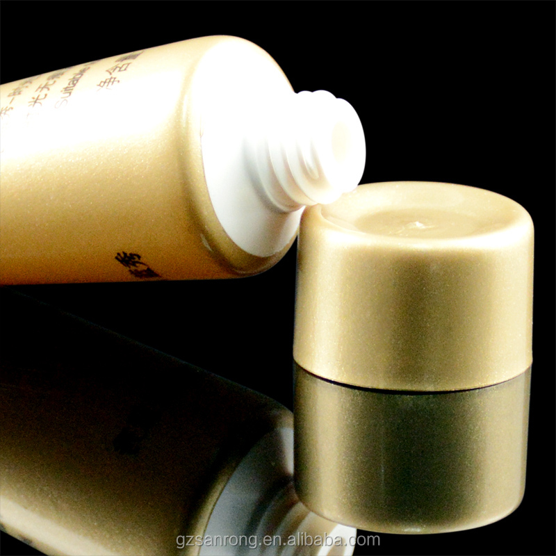 De plástico de 30 ml PE mano crema tubo cosmético con tapa flip top