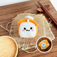 Porte-clés pendentif multifonctionnel en peluche douce en fibre de polyester, style gâteau aux cerises, simulation alimentaire amusante, cadeau